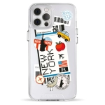 Чехол Pump Transparency Silver Button Case for iPhone 12 Pro Max New York