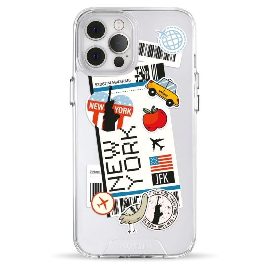 Чехол Pump Transparency Silver Button Case for iPhone 12 Pro Max New York - цена, характеристики, отзывы, рассрочка, фото 1