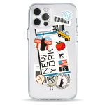 Чохол Pump Transparency Silver Button Case для iPhone 12/12 Pro New York