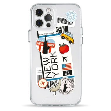 Чехол Pump Transparency Silver Button Case for iPhone 12/12 Pro New York - цена, характеристики, отзывы, рассрочка, фото 1