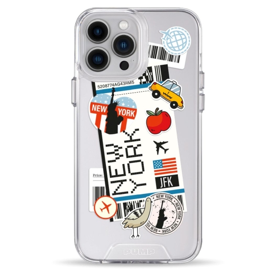 Чохол Pump Transparency Silver Button Case для iPhone 13 Pro Max New York - ціна, характеристики, відгуки, розстрочка, фото 1