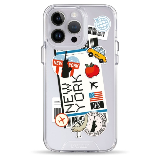 Чохол Pump Transparency Silver Button Case для iPhone 14 Pro Max New York - ціна, характеристики, відгуки, розстрочка, фото 1