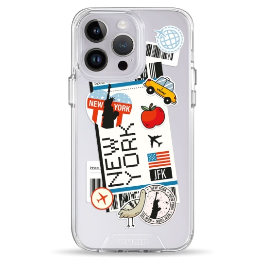 Чехол Pump Transparency Silver Button Case for iPhone 14 Pro New York - цена, характеристики, отзывы, рассрочка, фото 1