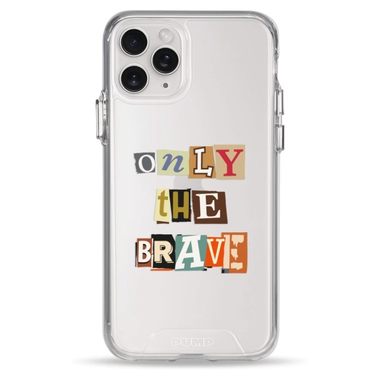 Чехол Pump Transparency Silver Button Case for iPhone 11 Pro Only The Brave