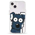 Чехол Pump Transparency Silver Button Case for iPhone 14 Dog Selfie