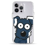 Чехол Pump Transparency Silver Button Case for iPhone 14 Pro Dog Selfie