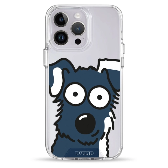 Чехол Pump Transparency Silver Button Case for iPhone 14 Pro Dog Selfie