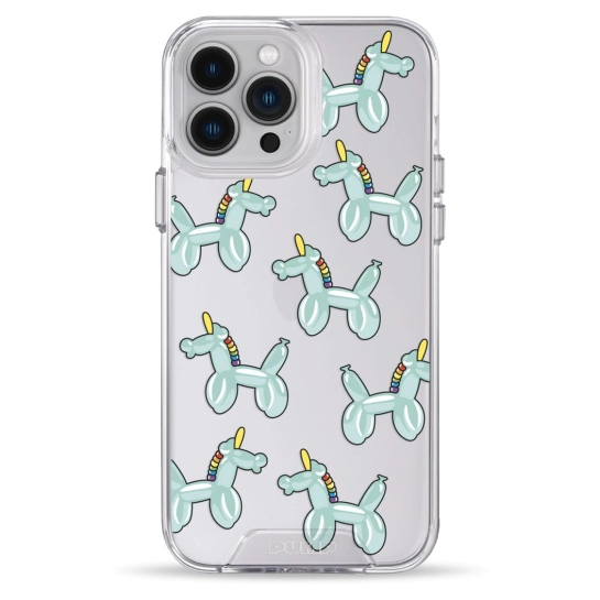 Чохол Pump Transparency Silver Button Case для iPhone 13 Pro Max Unicorn Balloon