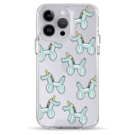 Чехол Pump Transparency Silver Button Case for iPhone 14 Pro Max Unicorn Balloon