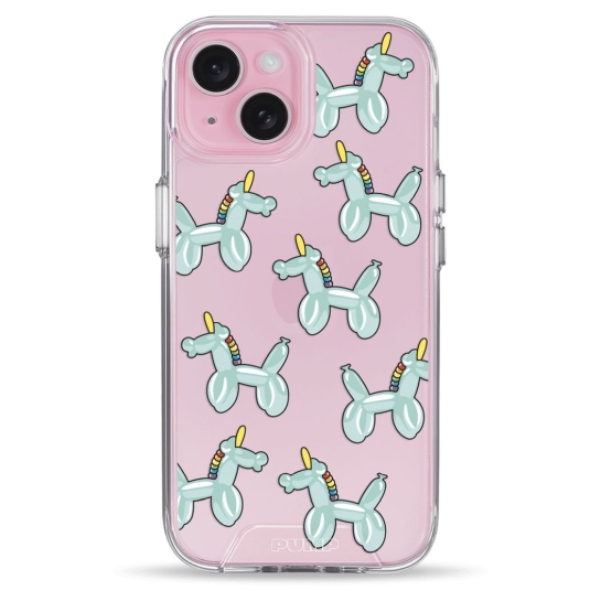 Чехол Pump Transparency Silver Button Case for iPhone 15 Unicorn Balloon - цена, характеристики, отзывы, рассрочка, фото 1