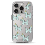 Чехол Pump Transparency Silver Button Case for iPhone 15 Pro Unicorn Balloon