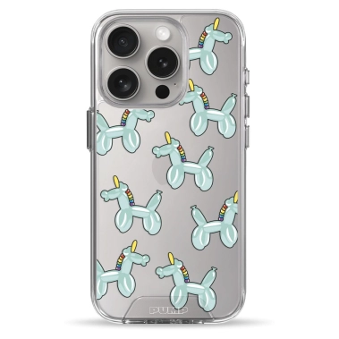 Чехол Pump Transparency Silver Button Case for iPhone 15 Pro Unicorn Balloon - цена, характеристики, отзывы, рассрочка, фото 1