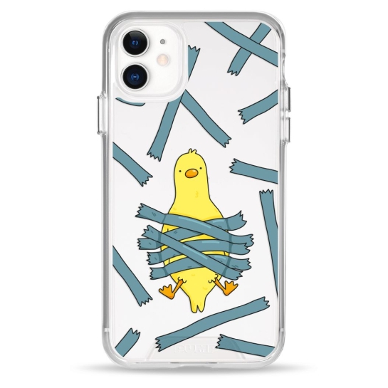 Чехол Pump Transparency Silver Button Case for iPhone 11 Bird Tape - цена, характеристики, отзывы, рассрочка, фото 1