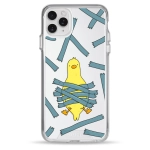 Чохол Pump Transparency Silver Button Case для iPhone 11 Pro Max Bird Tape