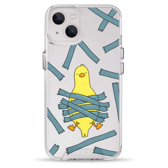 Чохол Pump Transparency Silver Button Case для iPhone 13 Bird Tape - ціна, характеристики, відгуки, розстрочка, фото 1