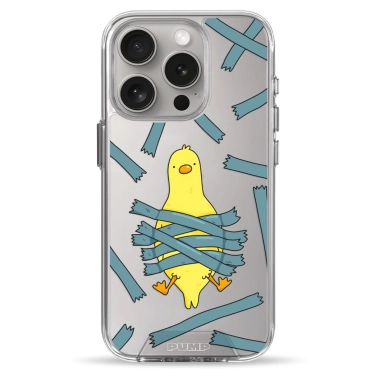 Чехол Pump Transparency Silver Button Case for iPhone 15 Pro Bird Tape - цена, характеристики, отзывы, рассрочка, фото 1
