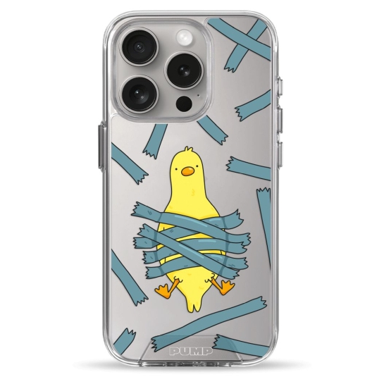 Чехол Pump Transparency Silver Button Case for iPhone 15 Pro Bird Tape - цена, характеристики, отзывы, рассрочка, фото 1