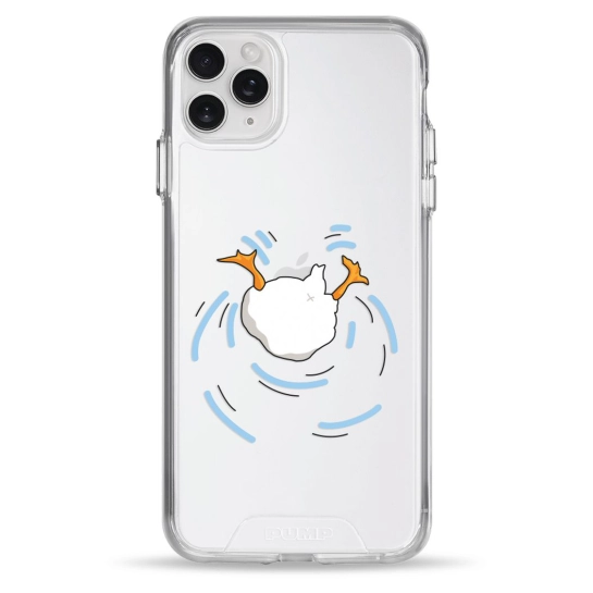 Чохол Pump Transparency Silver Button Case для iPhone 11 Pro Max Duck Dives