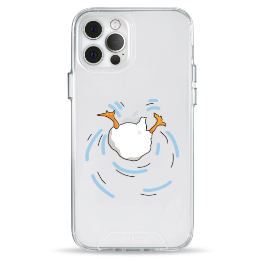 Чехол Pump Transparency Silver Button Case for iPhone 12/12 Pro Duck Dives