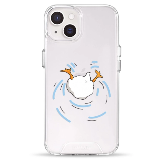 Чохол Pump Transparency Silver Button Case для iPhone 14 Duck Dives