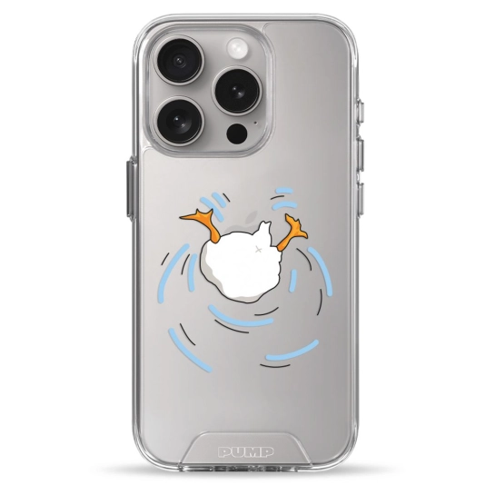 Чохол Pump Transparency Silver Button Case для iPhone 15 Pro Duck Dives