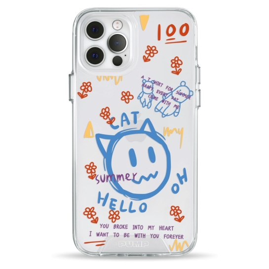 Чохол Pump Transparency Silver Button Case для iPhone 12/12 Pro Hello Cat - ціна, характеристики, відгуки, розстрочка, фото 1