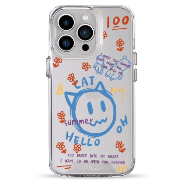 Чехол Pump Transparency Silver Button Case for iPhone 13 Pro Hello Cat - цена, характеристики, отзывы, рассрочка, фото 1