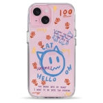 Чохол Pump Transparency Silver Button Case для iPhone 15 Hello Cat