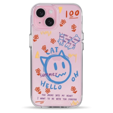 Чехол Pump Transparency Silver Button Case for iPhone 15 Hello Cat - цена, характеристики, отзывы, рассрочка, фото 1