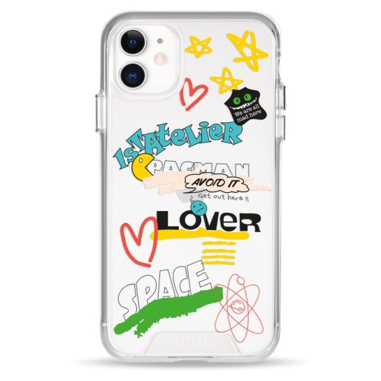 Чохол Pump Transparency Silver Button Case для iPhone 11 Stickers - ціна, характеристики, відгуки, розстрочка, фото 1