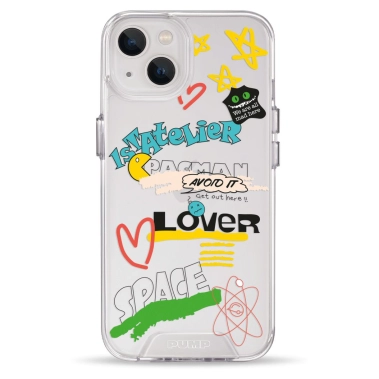 Чехол Pump Transparency Silver Button Case for iPhone 13 Stickers - цена, характеристики, отзывы, рассрочка, фото 1