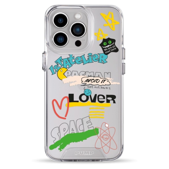 Чохол Pump Transparency Silver Button Case для iPhone 13 Pro Stickers - ціна, характеристики, відгуки, розстрочка, фото 1