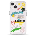 Чехол Pump Transparency Silver Button Case for iPhone 14 Stickers