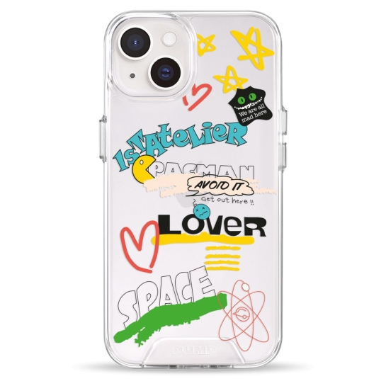 Чохол Pump Transparency Silver Button Case для iPhone 14 Stickers - ціна, характеристики, відгуки, розстрочка, фото 1
