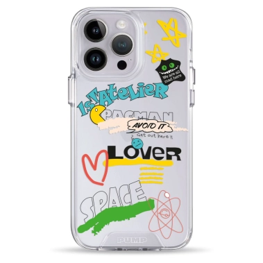 Чехол Pump Transparency Silver Button Case for iPhone 14 Pro Max Stickers - цена, характеристики, отзывы, рассрочка, фото 1