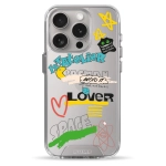 Чехол Pump Transparency Silver Button Case for iPhone 15 Pro Stickers