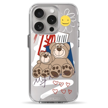 Чохол Pump Transparency Silver Button Case для iPhone 15 Pro Two Bears - цена, характеристики, отзывы, рассрочка, фото 1