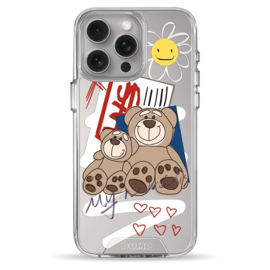 Чехол Pump Transparency Silver Button Case for iPhone 15 Pro Max Two Bears - цена, характеристики, отзывы, рассрочка, фото 1