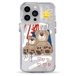 Чехол Pump Transparency Silver Button Case for iPhone 13 Pro Two Bears