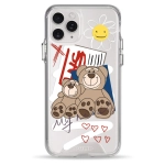 Чехол Pump Transparency Silver Button Case for iPhone 11 Pro Two Bears