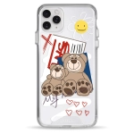 Чехол Pump Transparency Silver Button Case for iPhone 11 Pro Max Two Bears