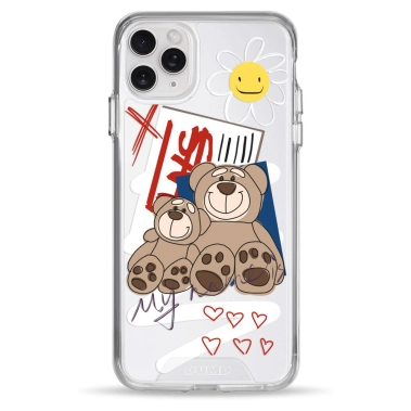 Чехол Pump Transparency Silver Button Case for iPhone 11 Pro Max Two Bears - цена, характеристики, отзывы, рассрочка, фото 1