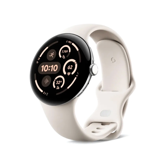 Смарт-часы Google Pixel Watch 3 41 mm Wi-Fi Polished Silver Aluminum Case/Porcelain Active Band - цена, характеристики, отзывы, рассрочка, фото 1