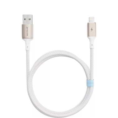Кабель Proove Dense Metal Lightning 2.4A (1m) White - цена, характеристики, отзывы, рассрочка, фото 1