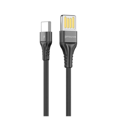 Кабель Proove Double Way Silicone Type-C 2.4A (1m) Black - цена, характеристики, отзывы, рассрочка, фото 1