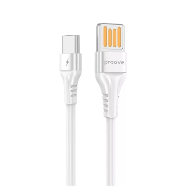 Кабель Proove Double Way Silicone Type-C 2.4A (1m) White - цена, характеристики, отзывы, рассрочка, фото 1