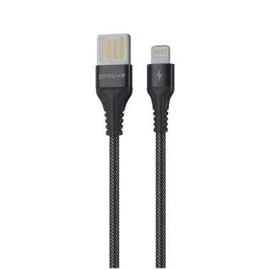 Кабель Proove Double Way Weft Lightning 2.4A (1m) Black - цена, характеристики, отзывы, рассрочка, фото 1