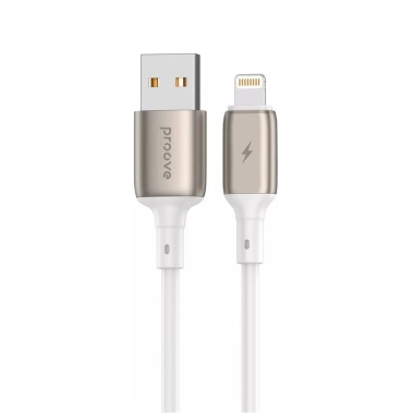 Кабель Proove Flex Metal Lightning 2.4A (1m) White - цена, характеристики, отзывы, рассрочка, фото 1