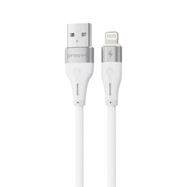 Кабель Proove Soft Silicone Lightning 2.4A (1m) White - цена, характеристики, отзывы, рассрочка, фото 1