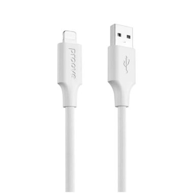 Кабель Proove Striped Silicone Lightning (1m) White - цена, характеристики, отзывы, рассрочка, фото 1
